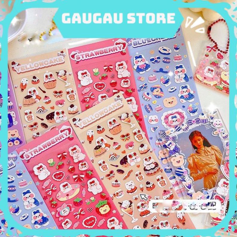 Sticker Trang Trí Thỏ Gấu Nhiều Màu Không Thấm Nước Mẫu Mới [ Hỏa Tốc, Hàng Loại 1 ]