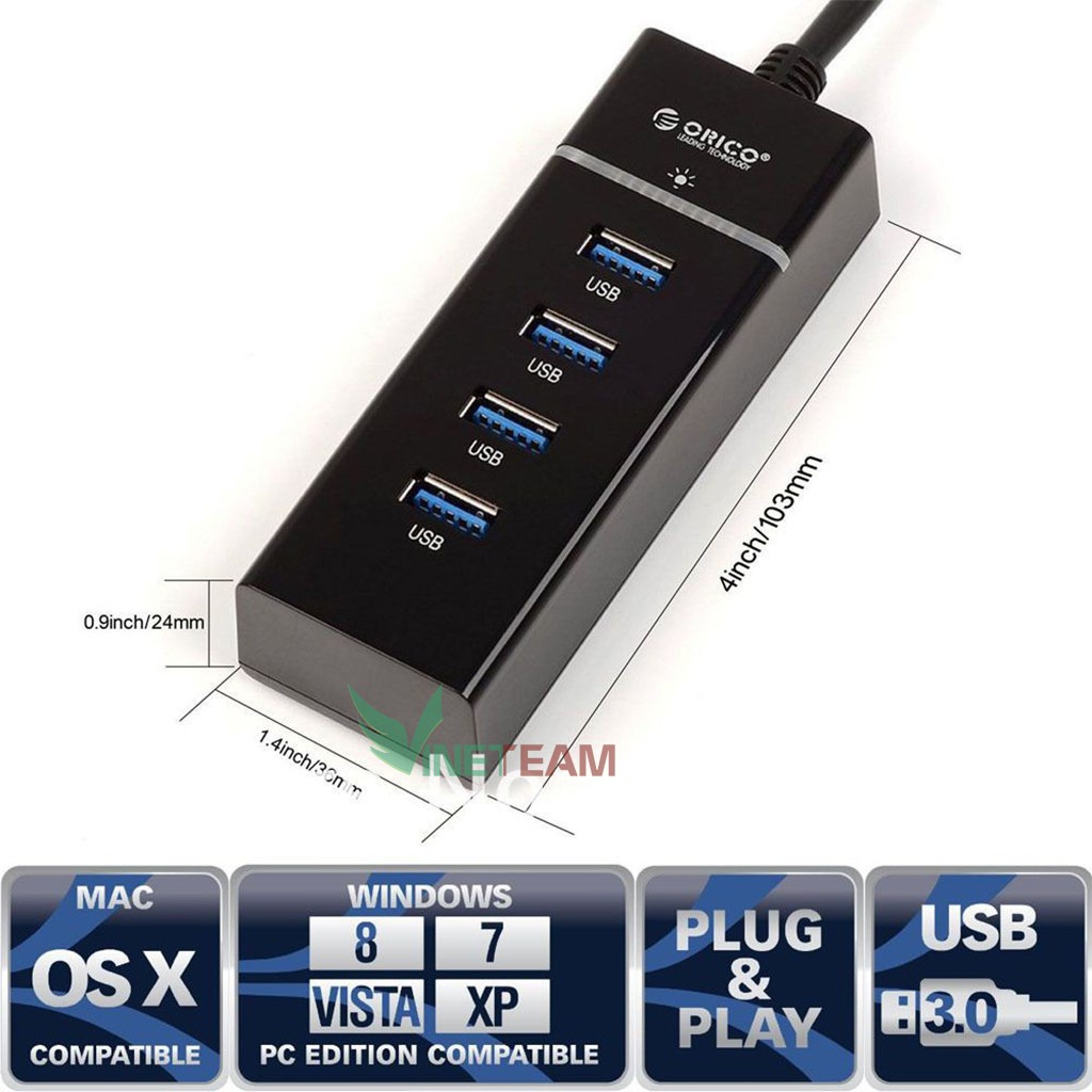 Hub chia usb 4 cổng orico W6PH4-U3 / W6PH4-U32