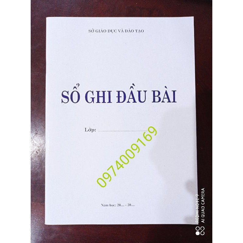 Sổ Ghi Đầu Bài Cấp 2 / Cấp 3 ( khổ a4)