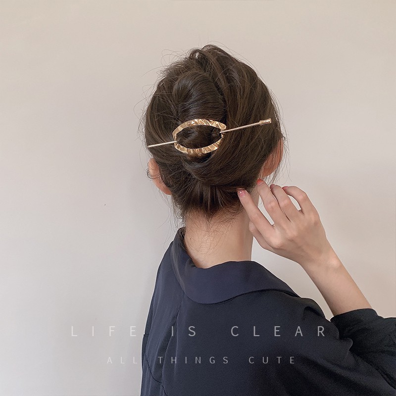 Kẹp tóc kim loại phong cách retro trẻ trung thời trang cho nữ