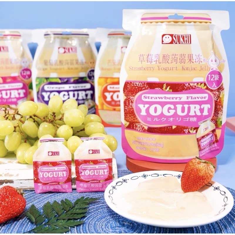 JELLY YOGURT SỮA CHUA, JELLY SỮA TRÁI CÂY