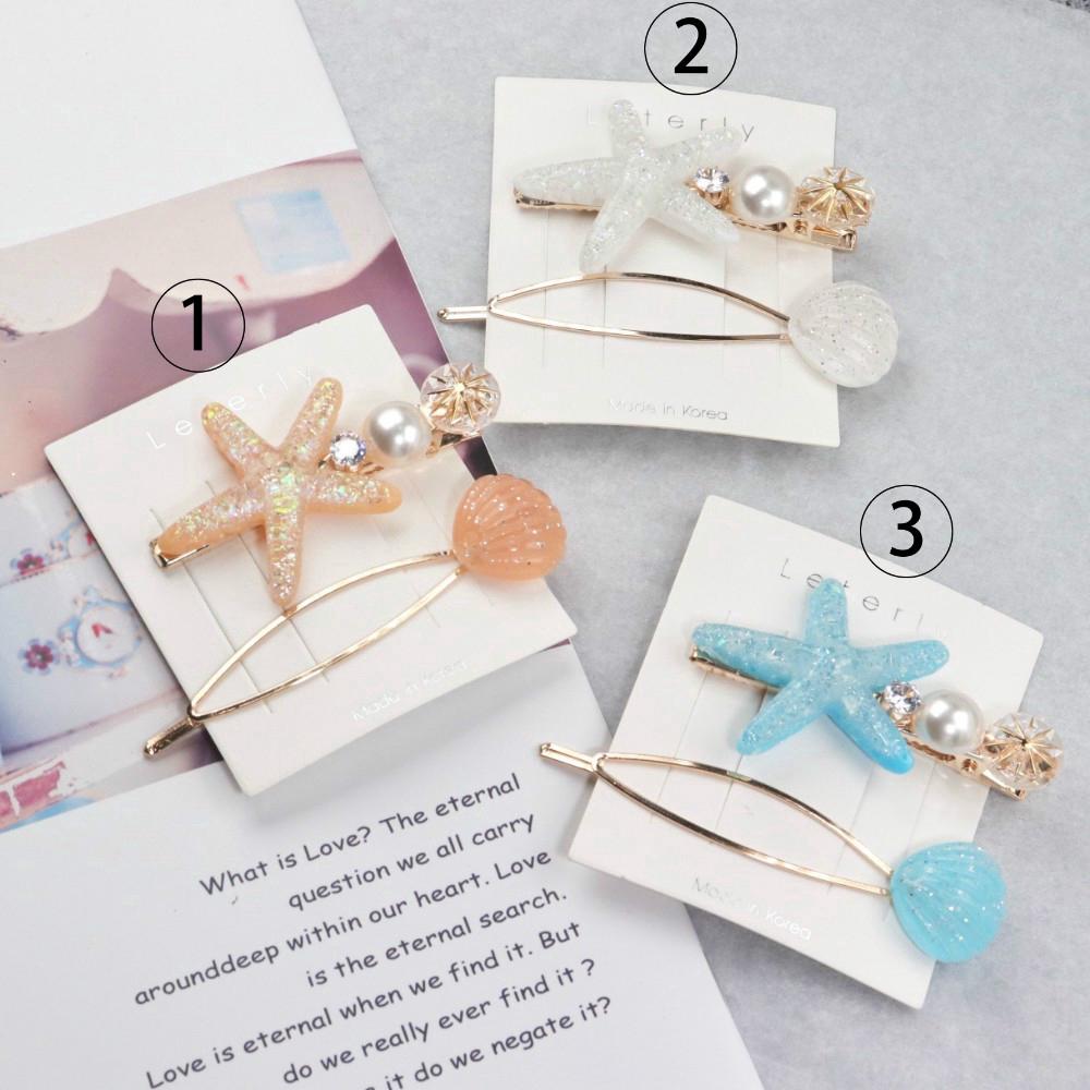 Pearl-shaped beaded hair clip