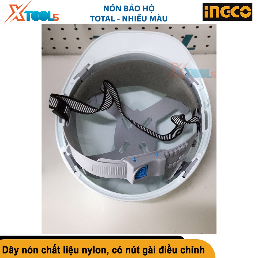 Nón bảo hộ Total (nhiều màu), chất liệu polythelyn chịu va đập, chịu nhiệt, dây nón nylon trang bị nút-CHÍNH HÃNG-XTOOLS