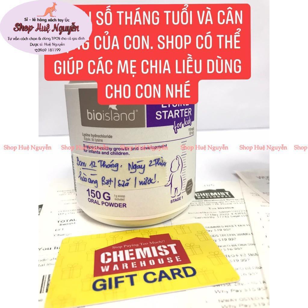 Lysine Bột Bio Island phát triển chiều cao cho bé từ 6 tháng tuổi (Date mới nhất) - Xuất xứ Úc 5.0