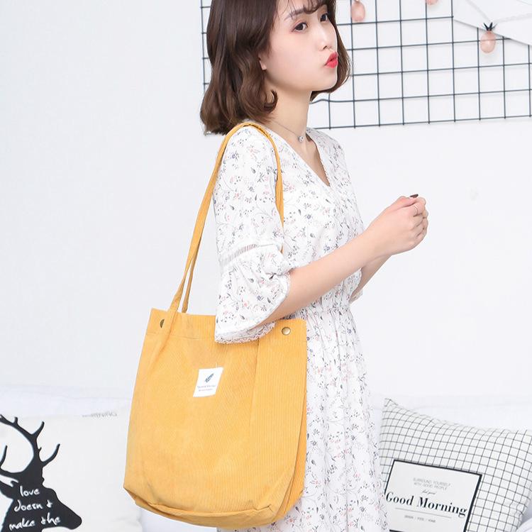 Túi đeo vai vải canvas phong cách hàn quốc thanh lịch trẻ trung