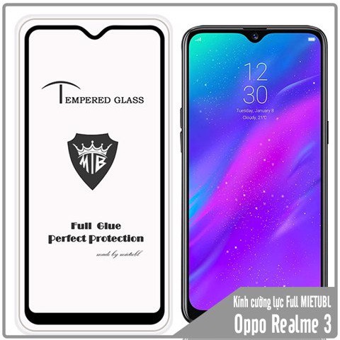 Kính Cường Lực Full Màn 5D Dành Cho Oppo Realme 3/Realme 3 pro/realme 5/5 pro/Realme Q tặng keo chống hở mép