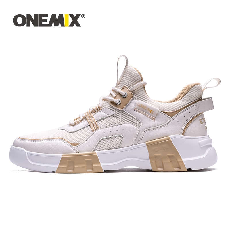 ONEMIX Men Platform Chunky Sneakers 5cm High Lace-up Casual Luxury Designer Old Dad Female Fashion Running Shoes Walking Sneaker