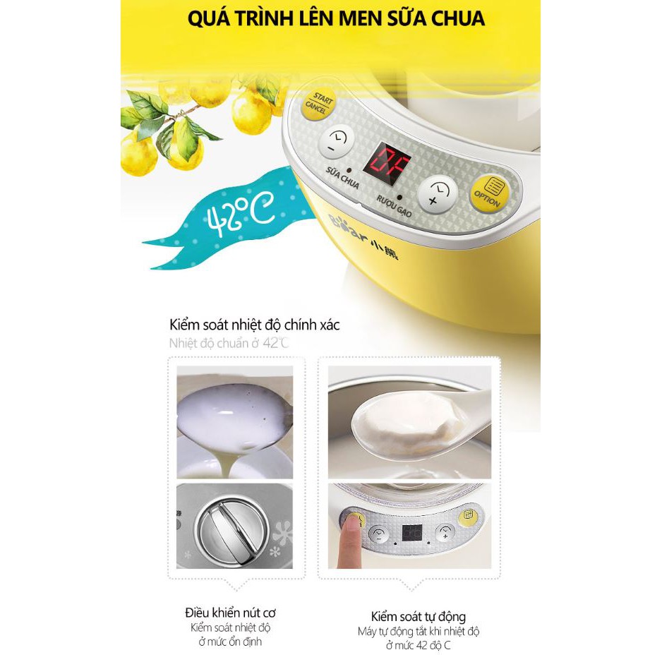 Máy Làm Sữa Chua Tự Động BEAR SNJ-B10K1 (Dung Tích 1L)