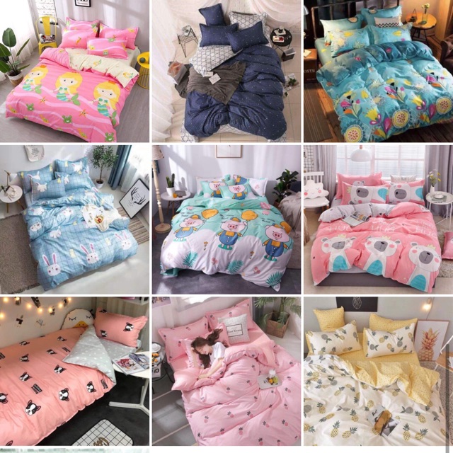 Bộ chăn ga cotton mịn( chỉ tặng ko bán)