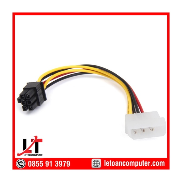 Cáp chuyển nguồn Ata 4 pin sang 6 pin cho card màn hình