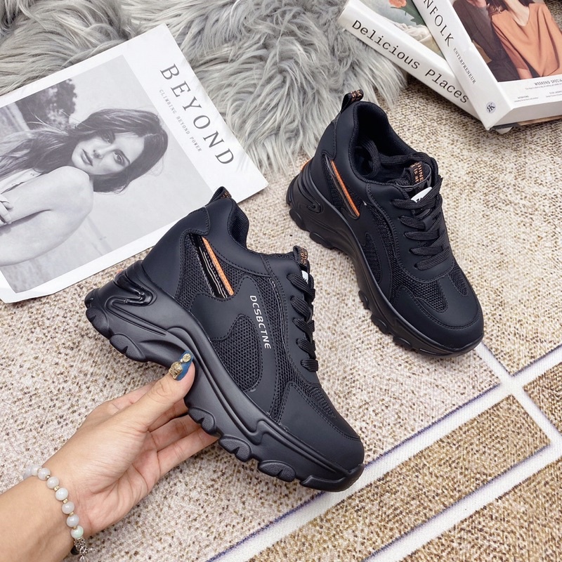 Giày thể thao pha lưới nâng đế hàng cao cấp siêu nhẹ fullbox