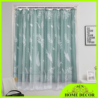 Rèm cửa dán tường 2 lớp, rèm cửa chống nắng dán tường, DECOR trang trí phòng khách phòng ngủ siêu đẹp