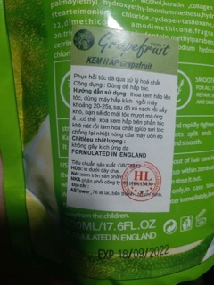 Hấp ủ tóc bưởi grapefruit 500ml ( cam kết hàng loại 1, mùi thơm)
