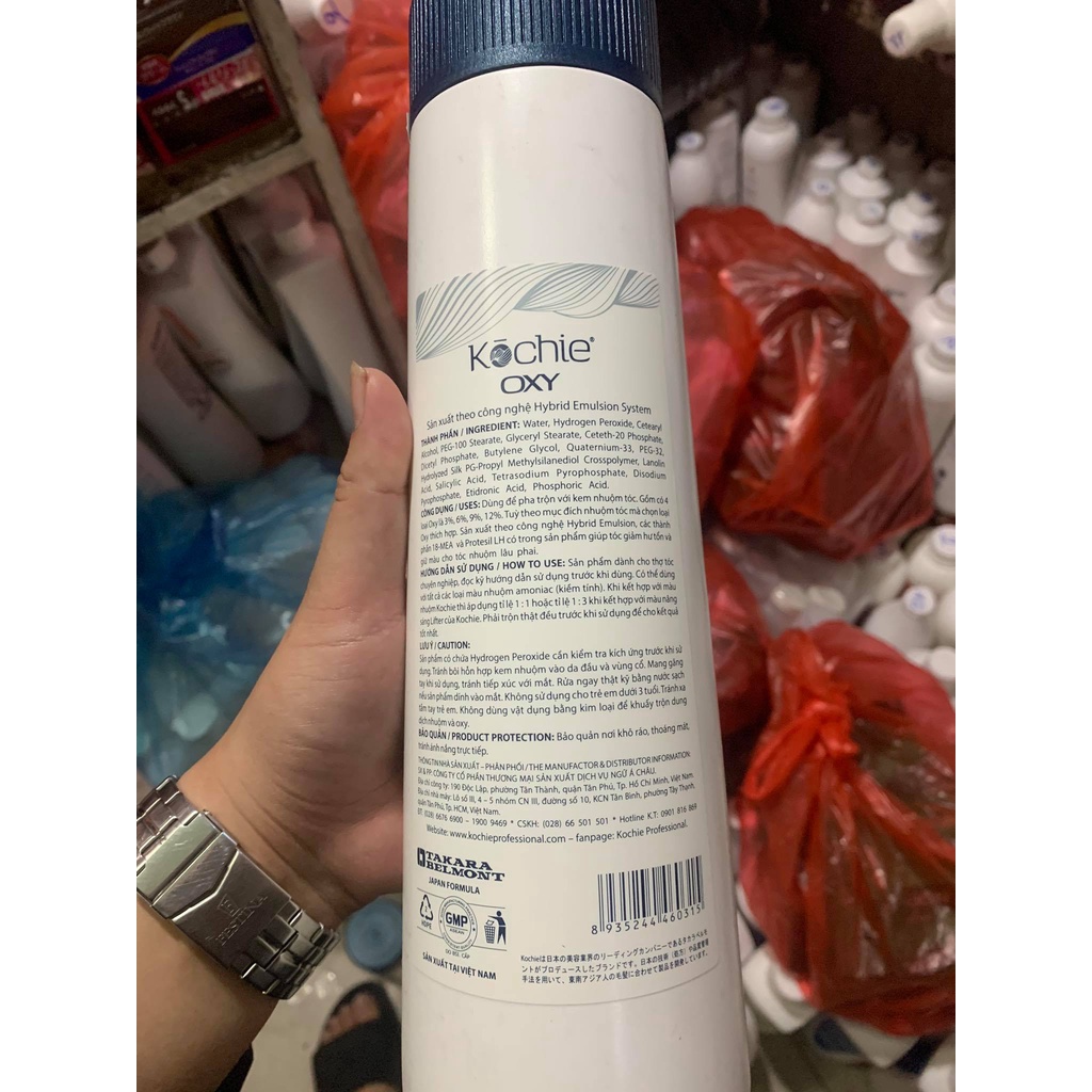 Oxy dung dịch trợ nhuộm KOCHIE 1000ml
