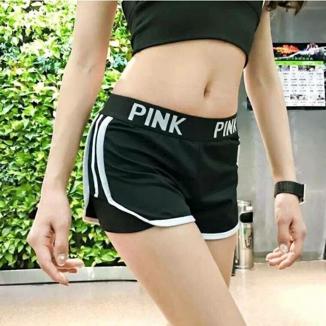 Quần TậpQuần Thể Thao 2 Lớp-Đồ Tập Gym Phối Lưng Pink Cao Cấp