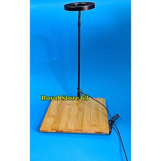 Đèn led rọi có đế gỗ vuông cho hồ cá, terrarium