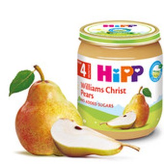 Sản phẩm dinh dưỡng HiPP đóng lọ vị Fruit williams pears- Lê williams (4 tháng)