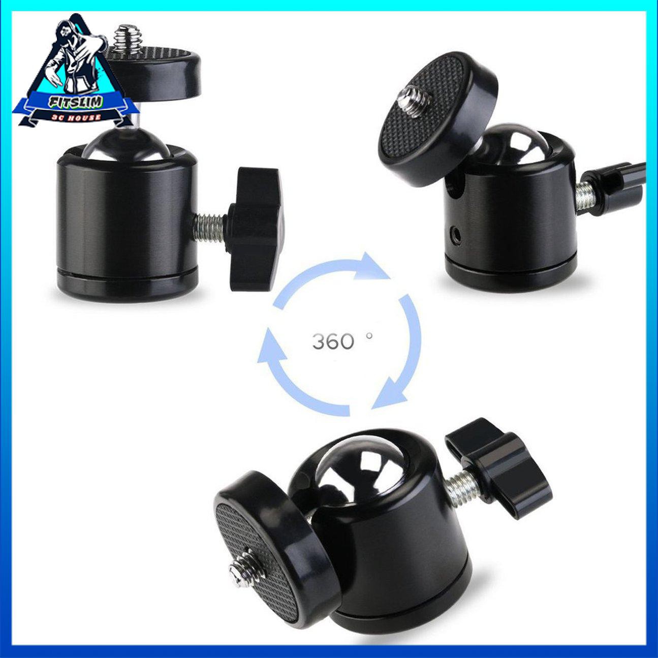 Chân máy ảnh mini ngoài trời Ballhead của 360 Swivel Ballhead 1/4 Screw Mount