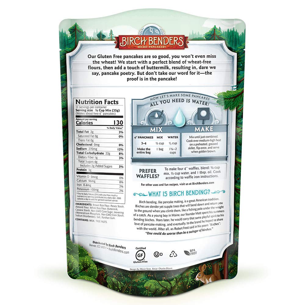 BỘT BÁNH PANCAKE GLUTEN-FREE Birch Benders Pancake &amp; Waffle Mix, 397g (14oz)
