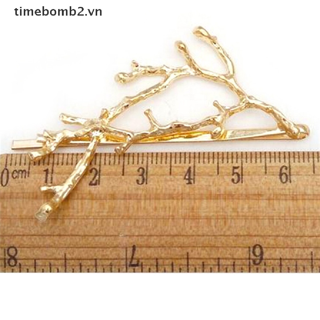 Kẹp Tóc Hình Cành Cây Bằng Kim Loại Màu Vàng / Bạc Cho Nữ Kẹp Tóc Hình Cành Cây Bằng Kim Loại Màu Vàng / Bạc Thời Trang Cho Nữ
