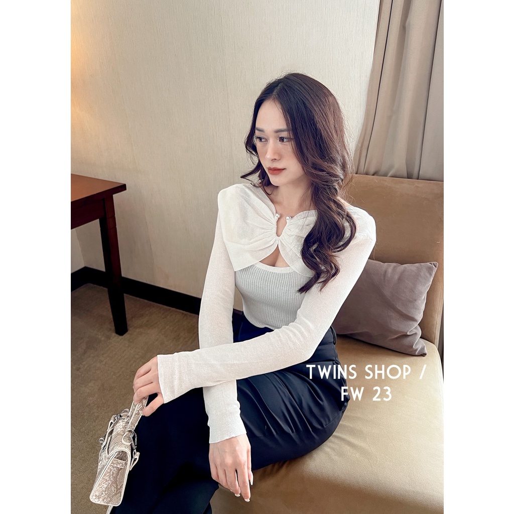 Áo len dài tay móc ngọc 5029