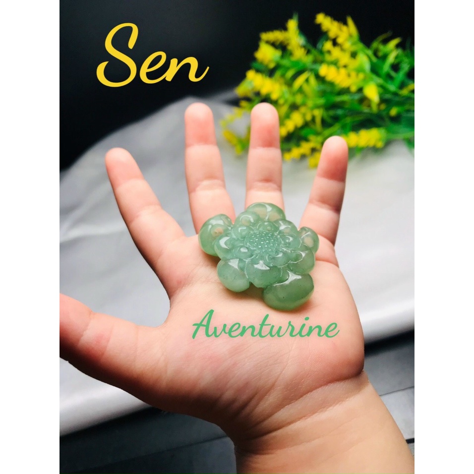 Phụ Kiện mặt Sen Aventurine cao cấp