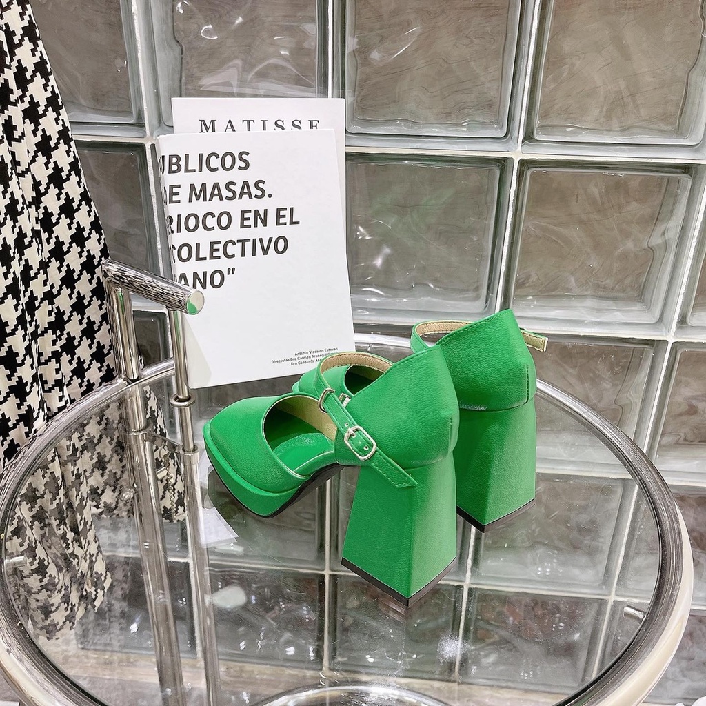 Giày cao gót nữ bít mũi gót vuông siêu xinh