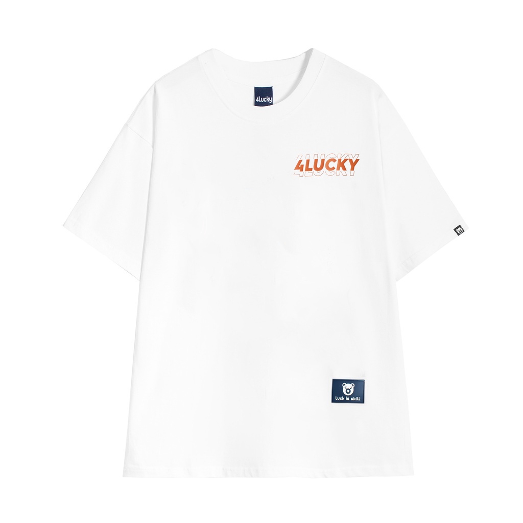 Áo thun trơn unisex 4lucky 6010 - tay lỡ form rộng oversize streetwear giá rẻ
