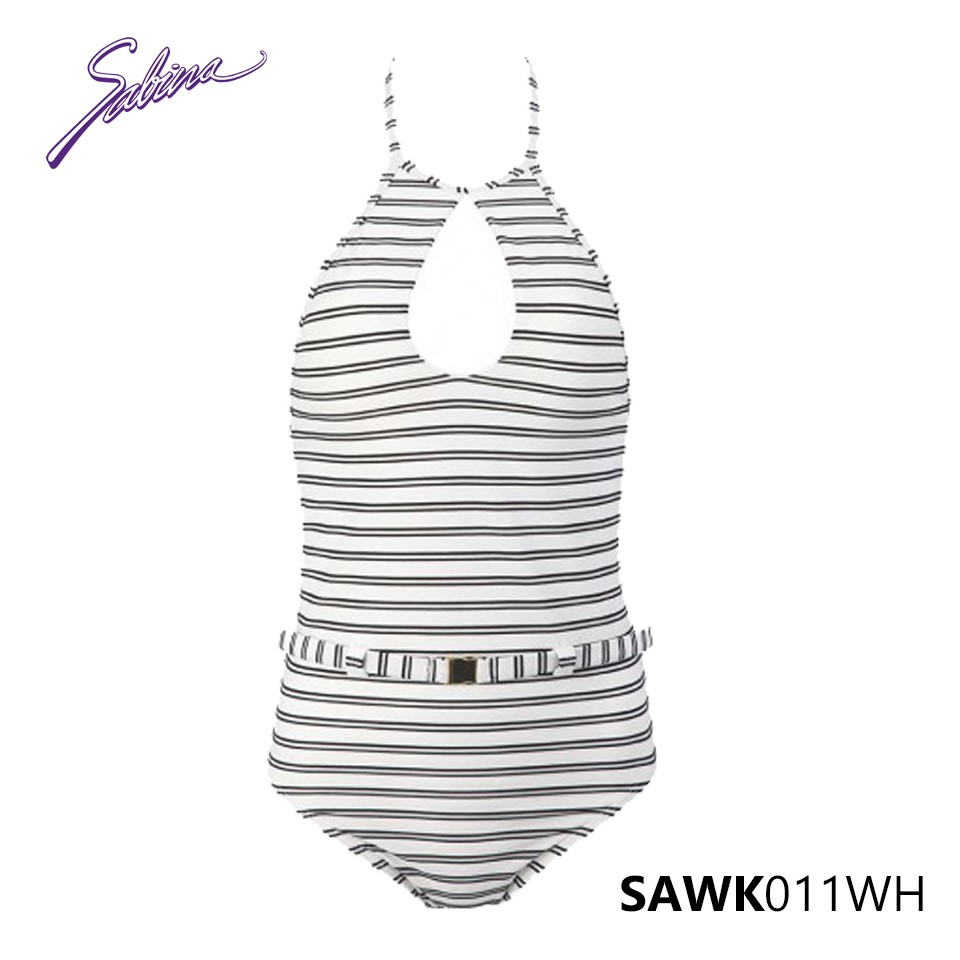 Đồ Bơi Bikini Cao Cấp Màu Trắng Sọc Swimwear By Sabina SAWK011WH