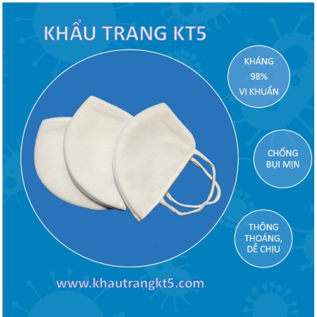 Khẩu Trang Kháng Khuẩn KT5 3 LỚP