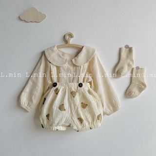 Set yếm gấu beige by l.min