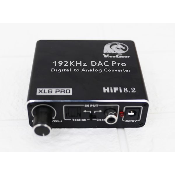 Bộ Chuyển Âm Thanh Quang Vinagear XL6 Pro tích hợp nút tăng giảm âm lượng