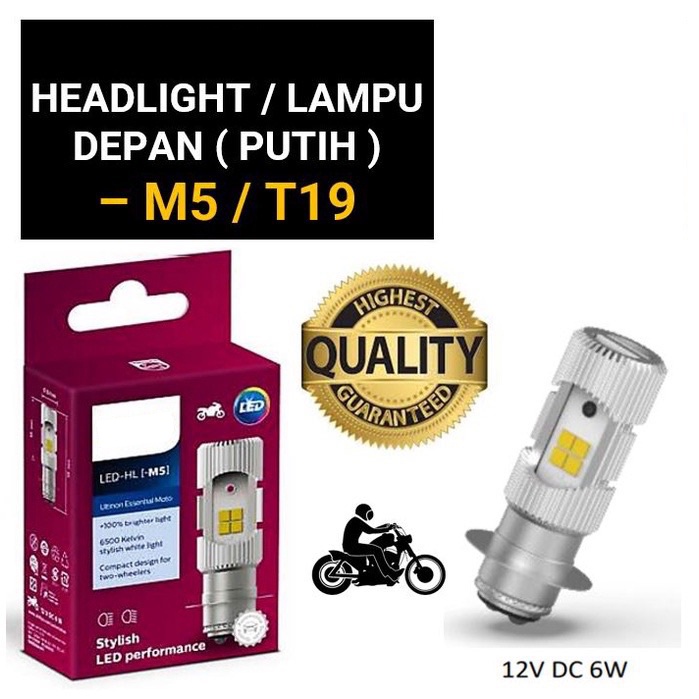 Philips cùng một LED M5 6500K T19 12V dc 6W dc 6W xe gắn máy đèn pha philips