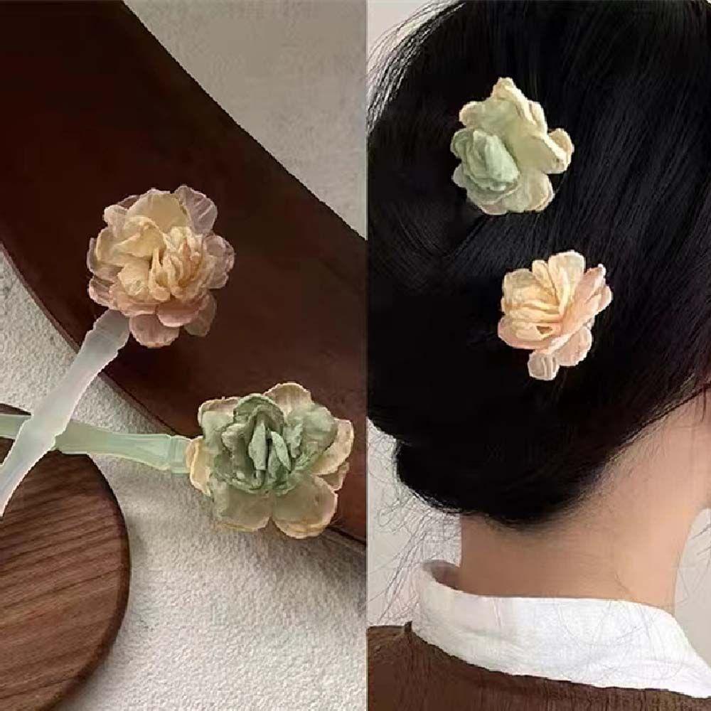 Trâm Cài Tóc Hình Hoa Phong Cách Trung Quốc Ngọt Ngào Cho Cô Dâu
