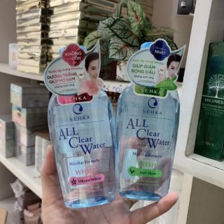 (100% CHÍNH HÃNG NHẬT)Nước Tẩy Trang Senka Micellar Dưỡng Trắng All Clear Water Micellar Formual White