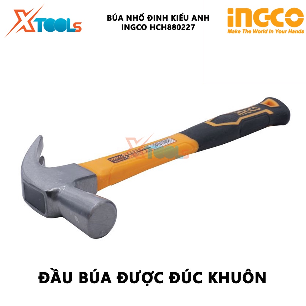 Búa cầm tay ingco HCH880227 | búa nhổ đinh kiểu anh