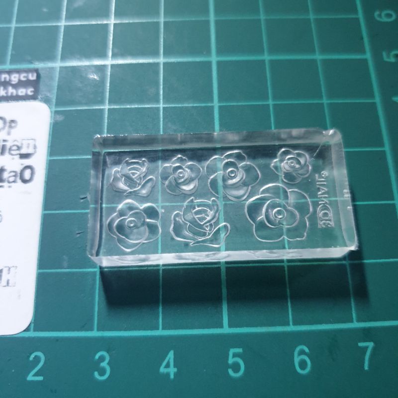 Khuôn silicon đắp bột- mẫu hoa hồng-hhl01