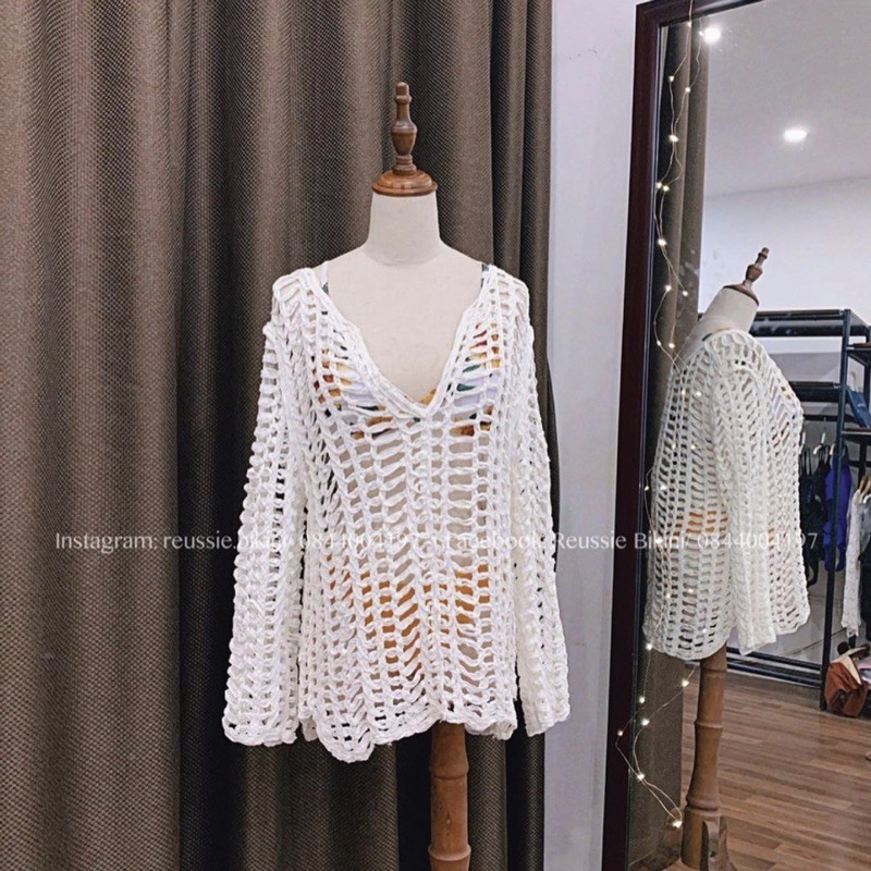 𝑹𝑬𝑼𝑺𝑺𝑰𝑬 𝑩𝑰𝑲𝑰𝑵𝑰 Áo lưới/ áo choàng phong cách Hàn Quốc #reussieaoluoi | BigBuy360 - bigbuy360.vn