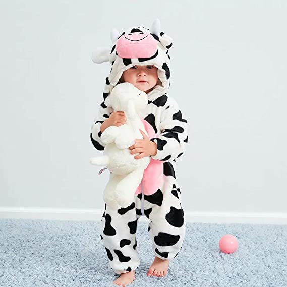 Bộ quần áo mùa đông con bò sữa cho bé từ 2 - 30 tháng tuổi