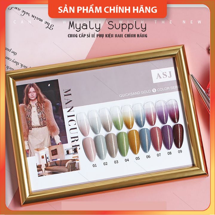 Set Sơn Nhũ AS Chai Đỏ Nắp Nhọn 9 Chai Cao Cấp ASJ SP000366