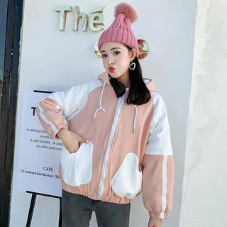 Áo khoác dù nữ mèo ú xinh xinh - kèm hình thật