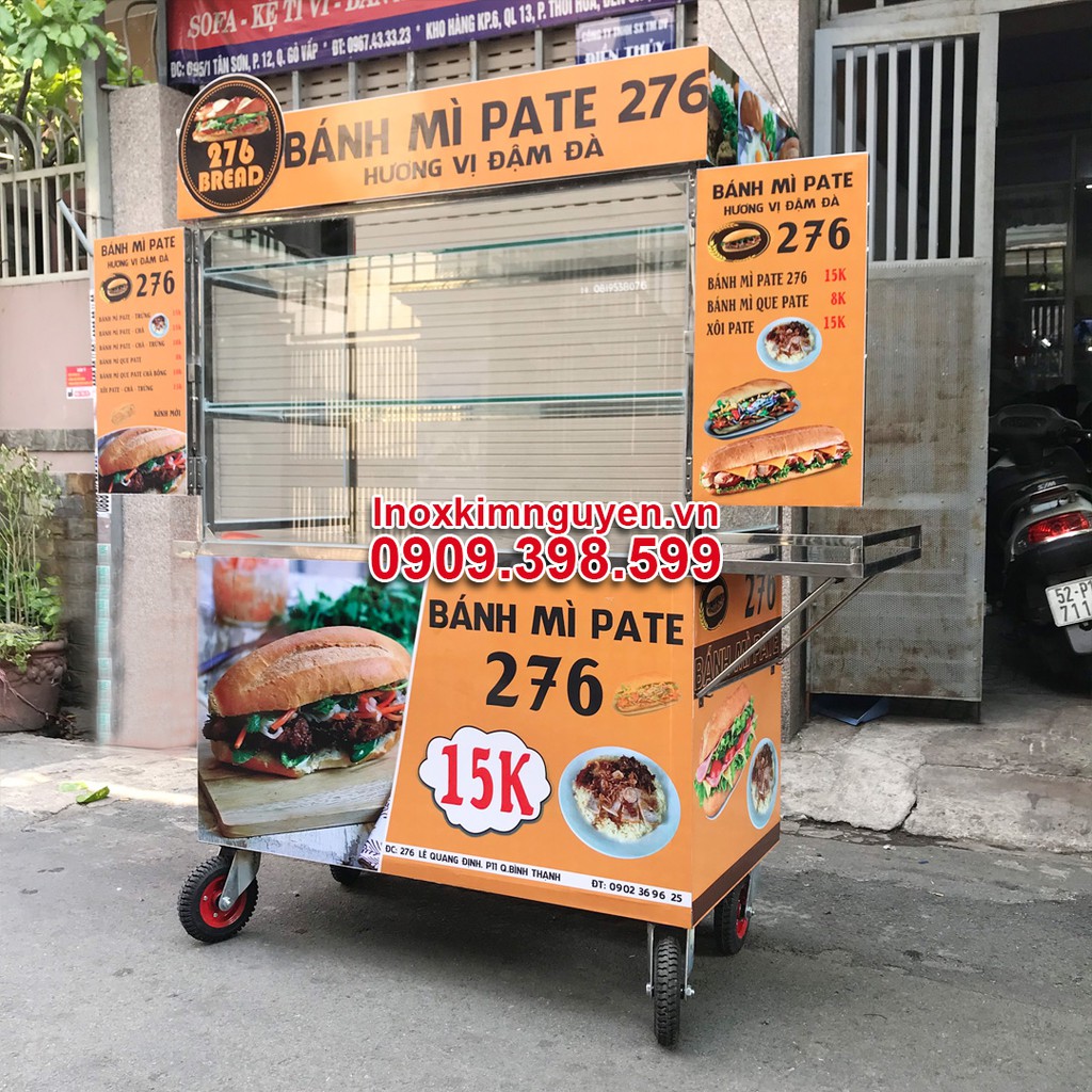 Xe bán bánh mì mẫu đẹp