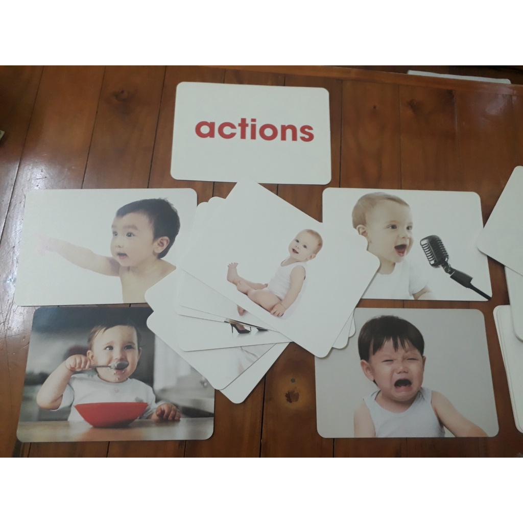 Bộ Flash card thẻ tiếng anh cho bé 4 chủ đề - 39 thẻ khổ to 20x15cm