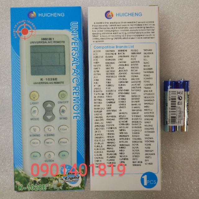 Điều khiển máy lạnh Đa năng HUICHENG (Hàng Thường )