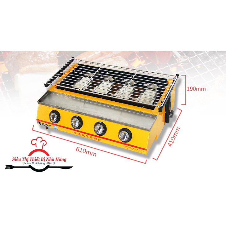 Bếp nướng BBQ 4 họng bằng gas ET-K222 BH Chính Hãng 12 Tháng