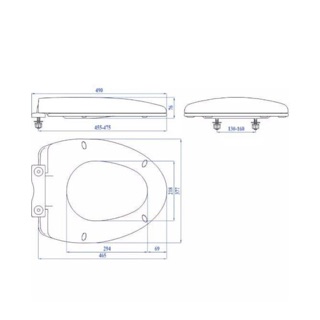 Nắp bồn cầu liền khối