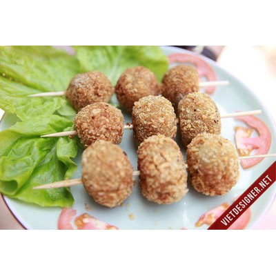 Khoai môn lệ phố nhân đậu xanh- món ăn vặt, cỗ đã lăn qua bột chỉ cần chiên hộp 12 viên