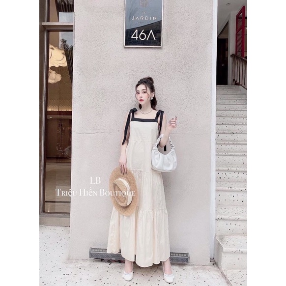 Váy maxi đi biển dây nơ siêu đẹp