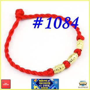 VÒNG TAY THỜI TRANG CHỈ ĐỎ MIX 3 ĐỐT XI VÀNG SH1084