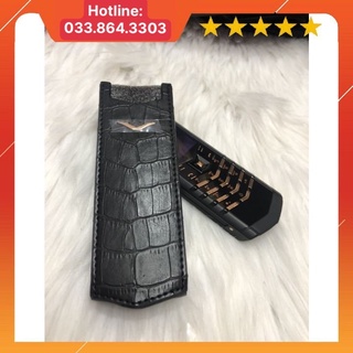 Bao da Vertu Singature S đứng không nắp da Đà Điểu cực đẹp